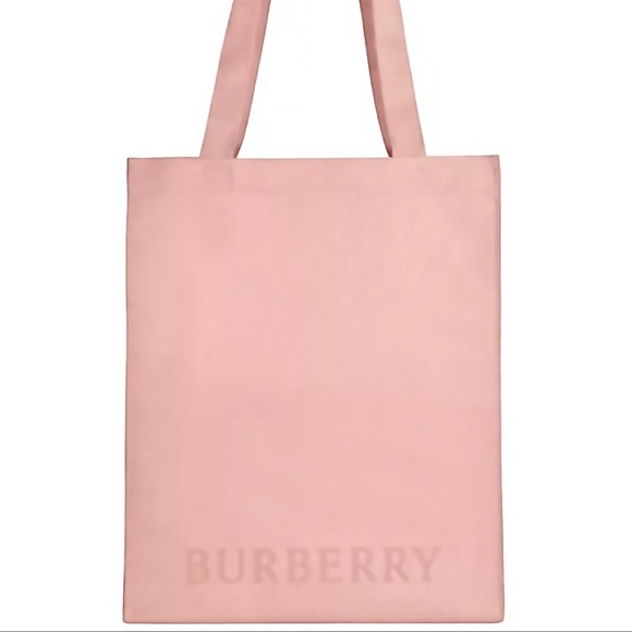 Burberry Handbags - BURBERRY “HER” PINK CANVASS TOTE BAG WITH DOUBLE HANDLES NEW IN BAG